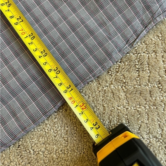 Ralph Lauren Blake 100% Two-Ply Cotton Dress Shirt Grey/Pink/White Stripes M - Picture 9 of 11